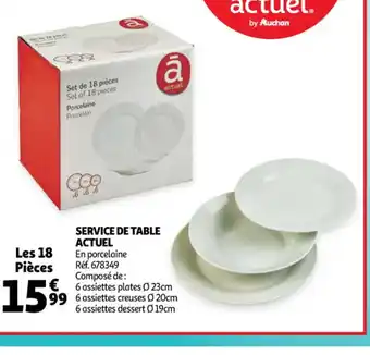 Auchan Actuel Service de Table offre