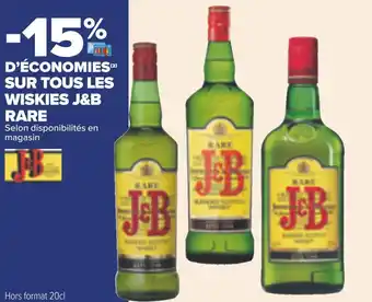 Carrefour J&b bon plan sur tous les wiskies j&b rare offre