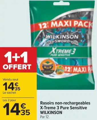 Wilkinson rasoirs non-rechargeables x-treme 3 pure sensitive