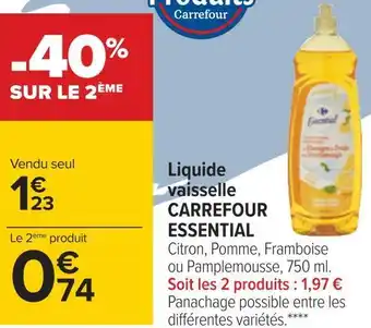 Carrefour Carrefour essential liquide vaisselle offre
