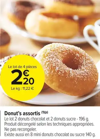 Carrefour Market Donut’s assortis offre