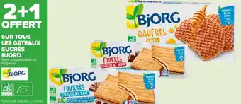 Carrefour Market Bjorg bon plan sur tous les gâteaux sucrés de la marque bjorg offre