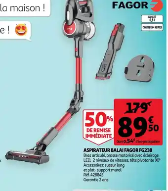Auchan Fagor aspirateur Balai Fagor FG238 offre