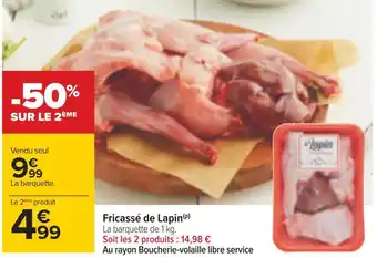 Carrefour Fricassé de lapin offre