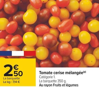 Carrefour Tomate cerise mélangée offre