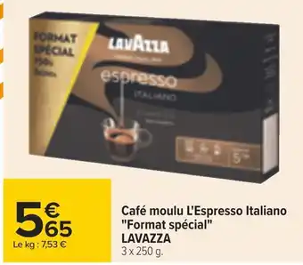Lavazza café moulu l'espresso italiano "format spécial"