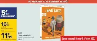 Carrefour Dvd "les bad guys" offre