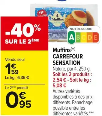 Carrefour Market Carrefour sensation muffins offre