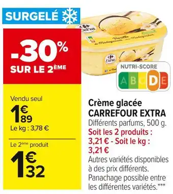 Carrefour Market Carrefour extra crème glacée offre