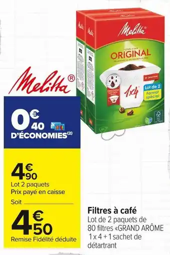 Melitta filtres à café