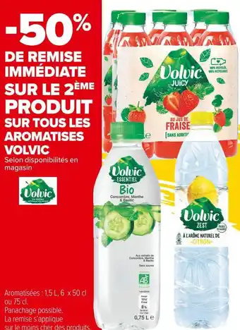 Carrefour Market Volvic bon plan sur tous les aromatises volvic offre