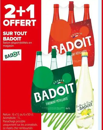 Carrefour Market Badoit bon plan sur tout badoit offre