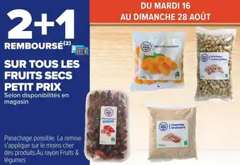 Bon plan sur tous les fruits secs petit prix