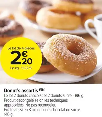 Carrefour Market Donut’s assortis offre