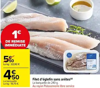 Filet d’églefin sans arêtes