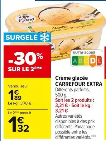 Carrefour Market Carrefour extra crème glacée offre