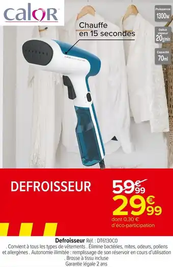 Carrefour Market Calor defroisseur offre