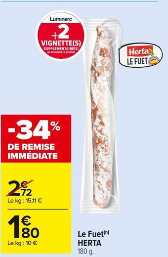 Carrefour Market Herta le fuet offre