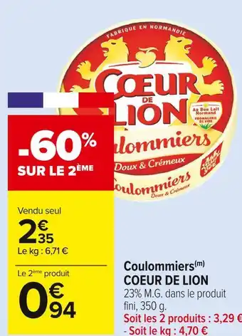 Carrefour Market Coeur de lion coulommiers offre