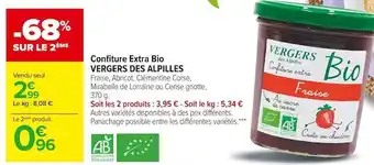 Carrefour Market Vergers des alpilles confiture extra bio offre