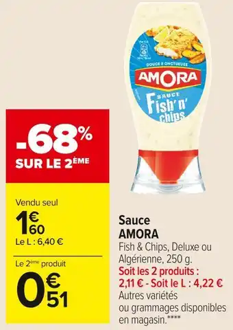 Carrefour Market Amora sauce offre