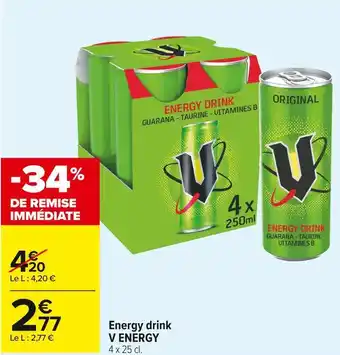Carrefour Market V energy energy drink offre