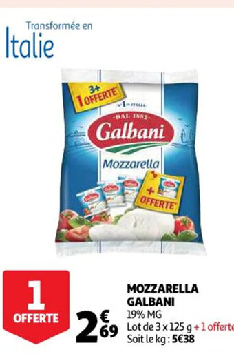 Auchan Galbani Mozzarella offre