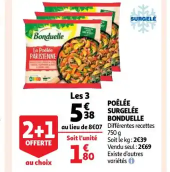 Auchan Bonduelle Poêlée Surgelée offre