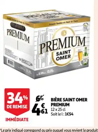 Auchan Bière saint Omer Premium offre