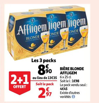 Auchan Bière blonde affligem offre