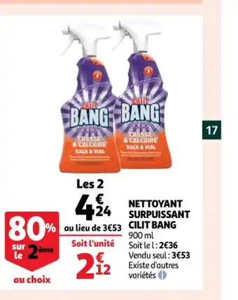 Auchan Nettoyant surpruissant cilit bang offre