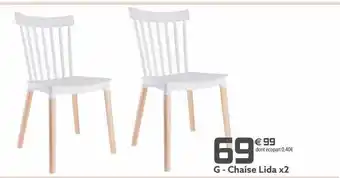Gifi Chaise lida x2 offre