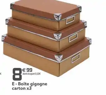 Gifi Boîte gigogne carton x3 offre