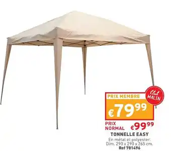 Trafic Tonnelle easy offre