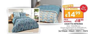 Trafic Couette imprimée offre