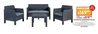 Trafic Salon de jardin mathild offre
