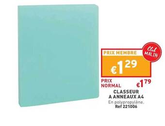 Trafic Classeur à anneaux a4 offre
