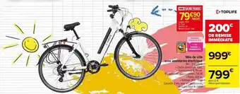Carrefour Vélo de ville avec assistance électrique offre