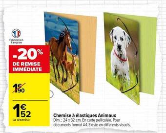 Carrefour Chemise à élastiques animaux offre