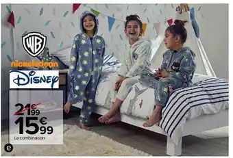 Carrefour La combinaison wb nickelodeon , disney offre