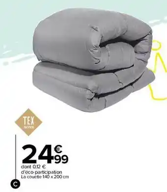 Carrefour La couette 140 x 200 cm tex home offre
