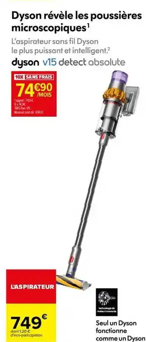 Carrefour Dyson révèle les poussières microscopiques offre