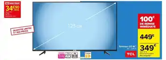Carrefour Téléviseur led 4k tcl offre