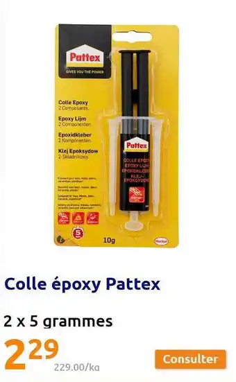 Action Colle époxy pattex offre