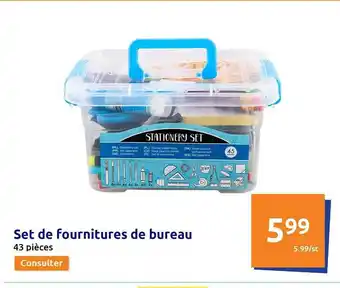 Action Set de fournitures de bureau offre