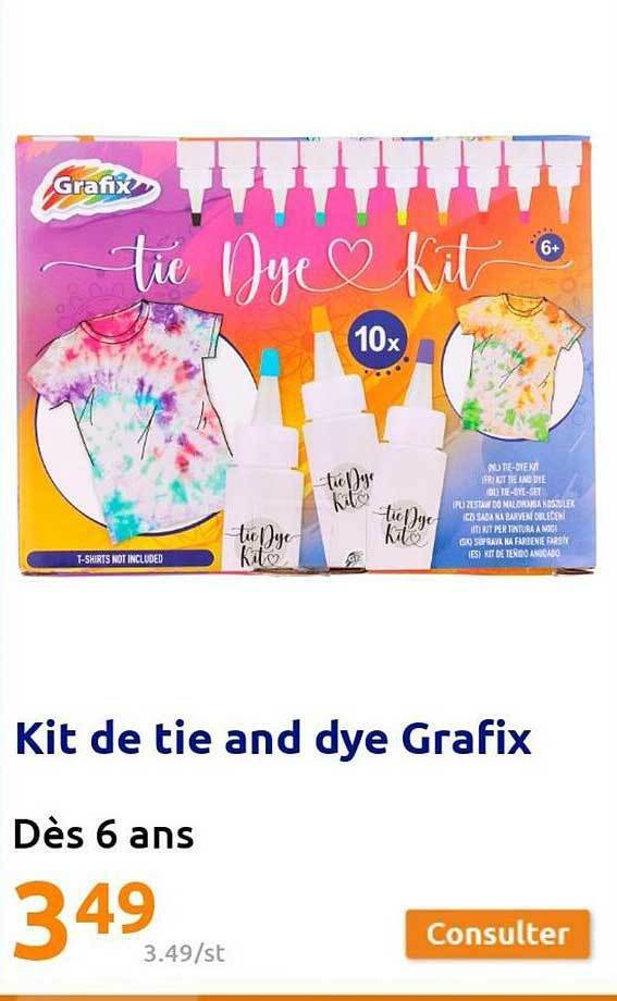 Promo Kit de tie and dye grafix chez Action