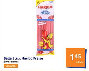 Balla stixx haribo fraise