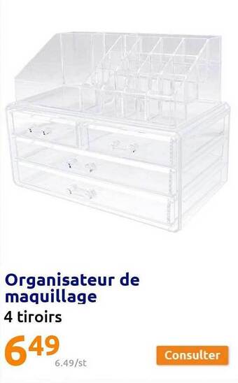 Action Organisateur de maquillage offre