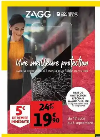 Auchan Film de protection d'écran haute qualité offre