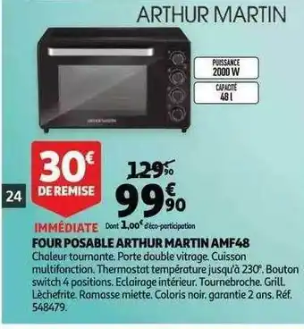 Auchan Four posable arthur martin amf48 offre